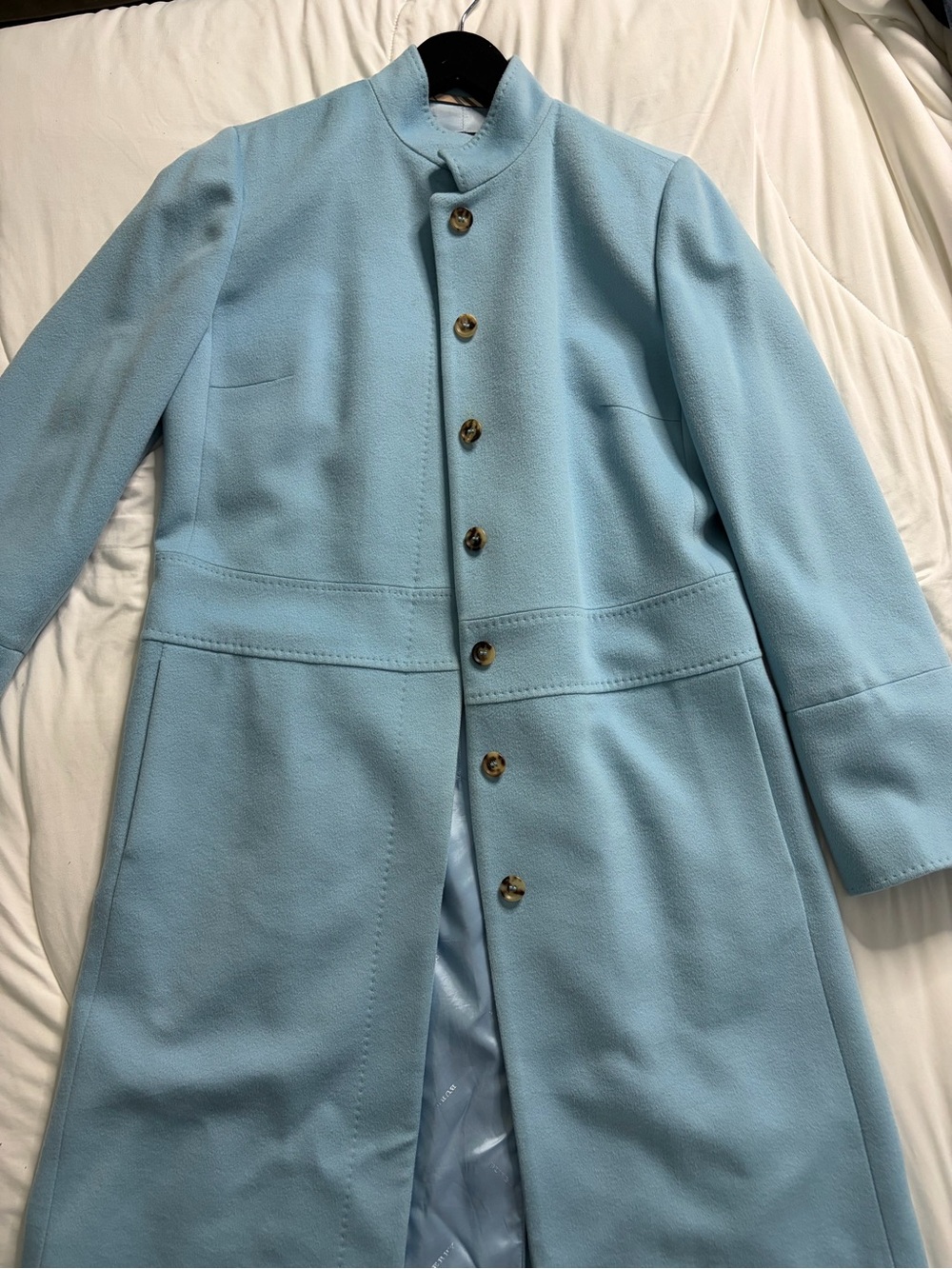 Burberry Vintage Light Blue Long Trench Coat